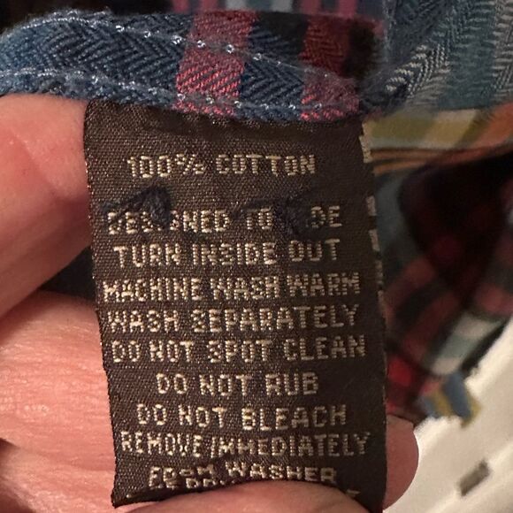 Rodd & Gunn Red and Blue Casual Button Down Shirt - Picture 5 of 6